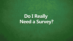Text on green background reading “Do i need a survey,” used as a title image for a property advice video by Harrison Clarke Chartered Surveyors.