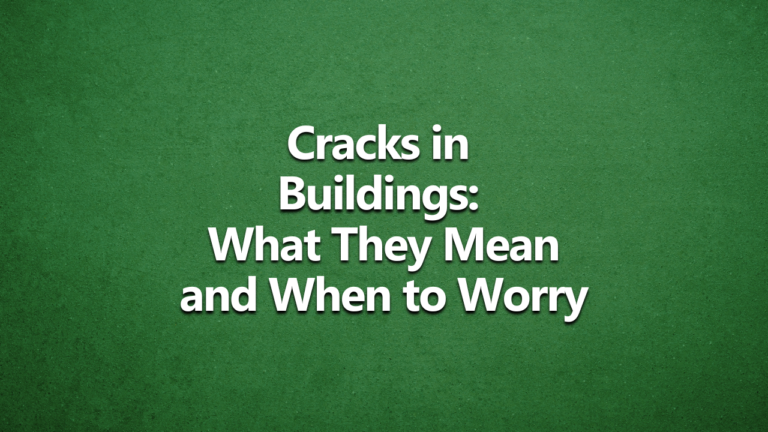 crack in internal wall building movement surveyor inspection UK