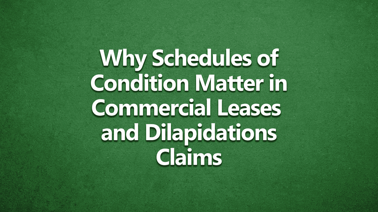 Why Schedules of Condition Matter in Commercial Leases and ...